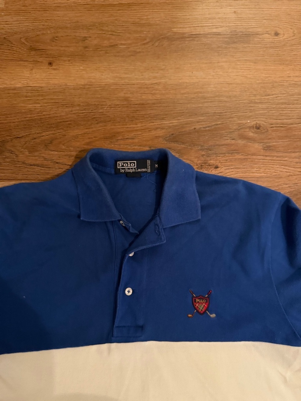 Ralph Lauren Blue, White & Yellow Block Polo - Picture 2 of 4